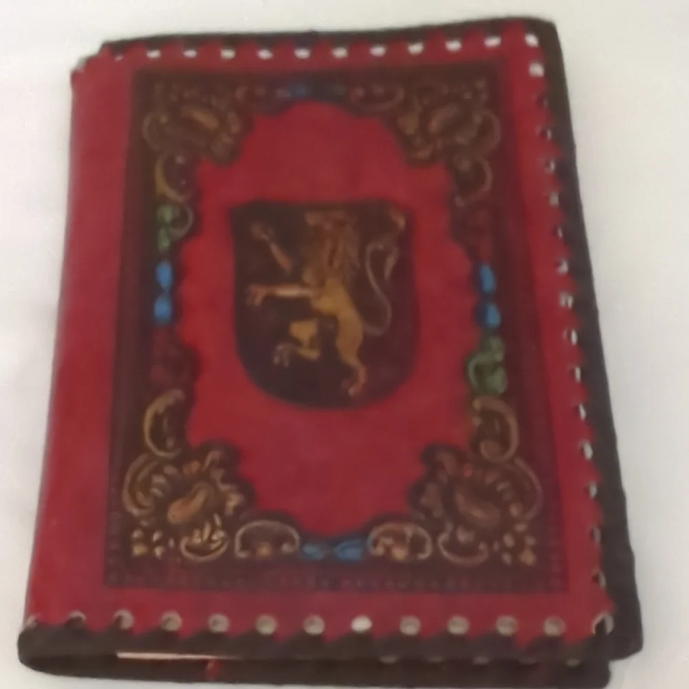 Leather Note And Address Book - Picture 1 of 6